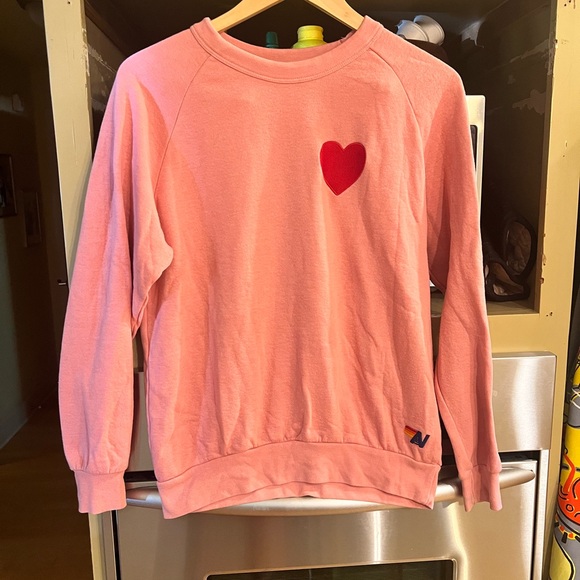 Aviator Nation Pink Heart Sweatshirt Sz.S EUC
MSRP:$179 - Picture 1 of 4